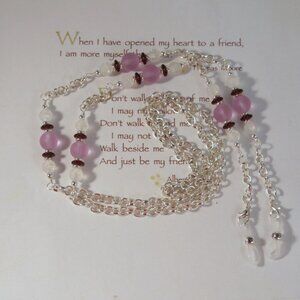 Purple Bead and Chain Eyeglass Lanyard Chain Face Mask Necklace